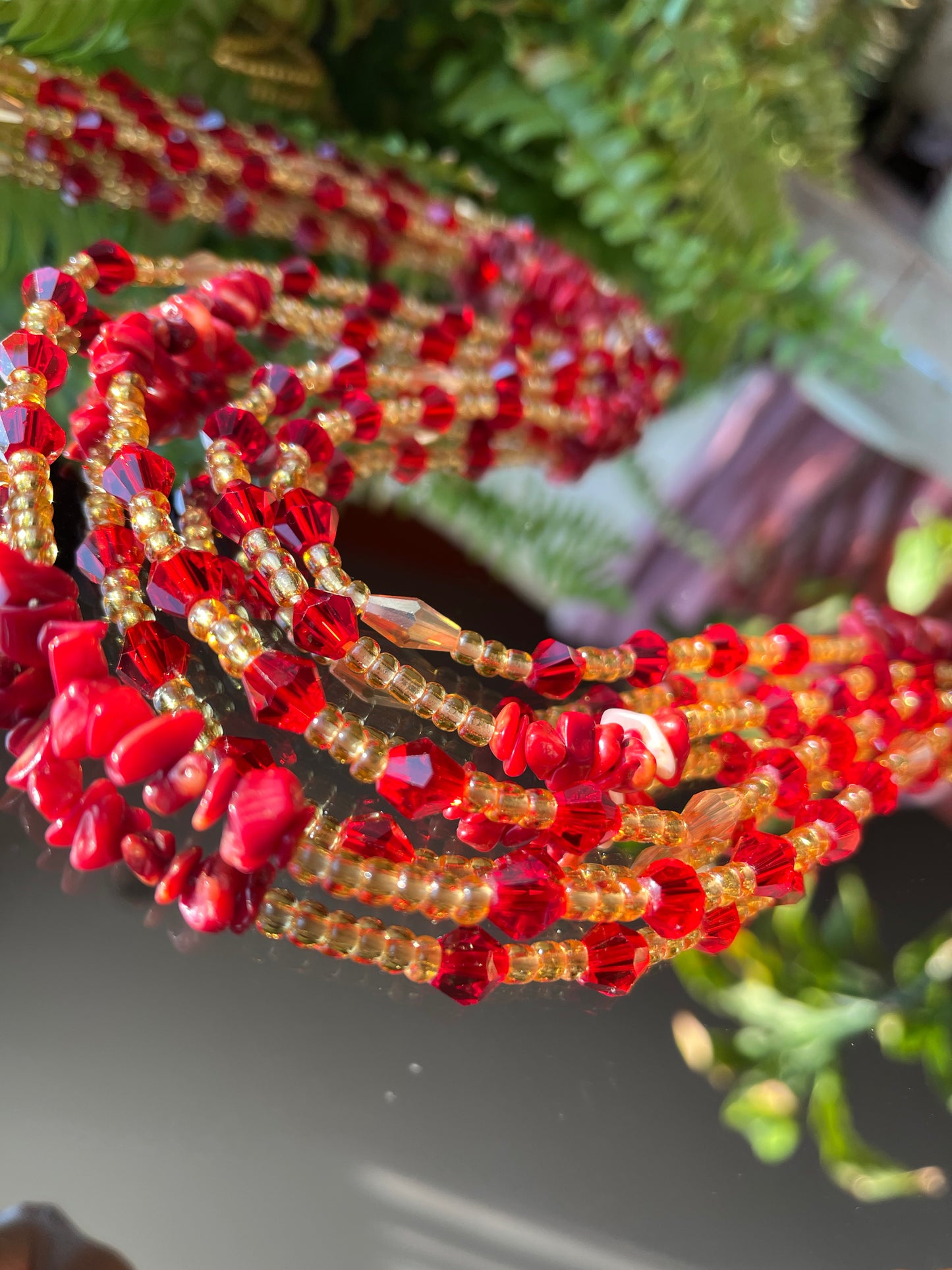 RED GODDESS WAISTBEADS