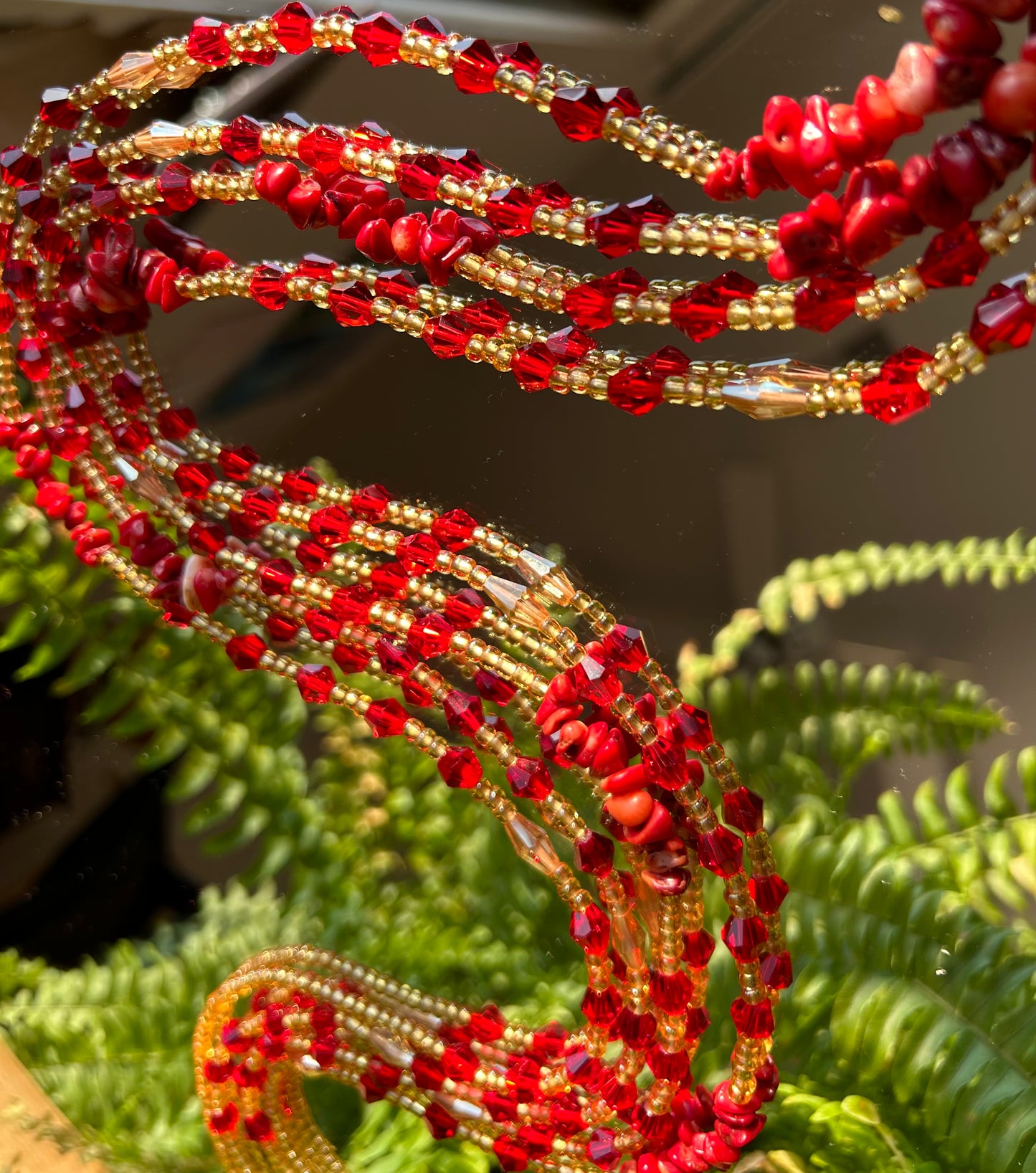 RED GODDESS WAISTBEADS